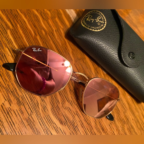 RAY-BAN HEXAGONAL WASHED EVOLVE - ROSEGOLD